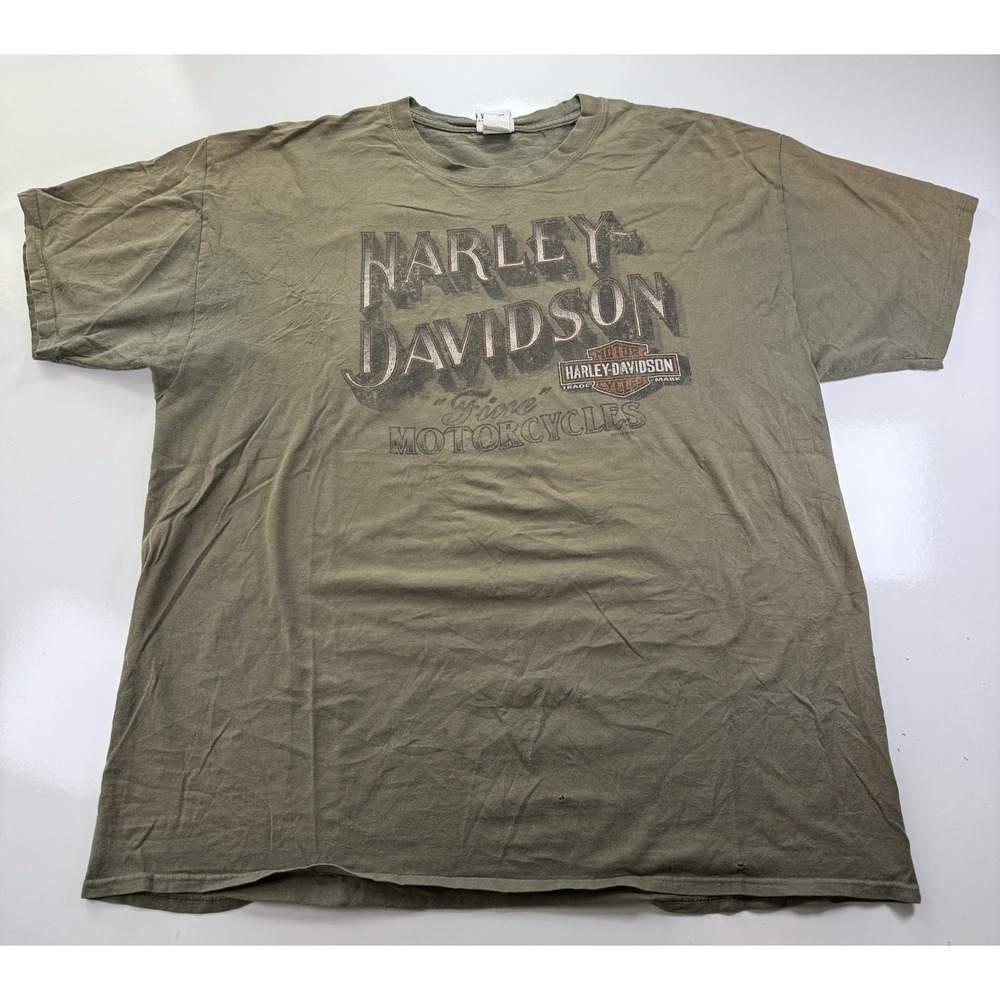 Harley Davidson Motorcycle Cedar River Iowa Vintage Eagle Flame Graphic Tee 2xL